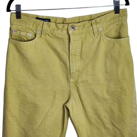 Lands'‎ End Direct Merchants Crop Jeans Womens 14 Reg Yellow Green - Picture 2 of 7